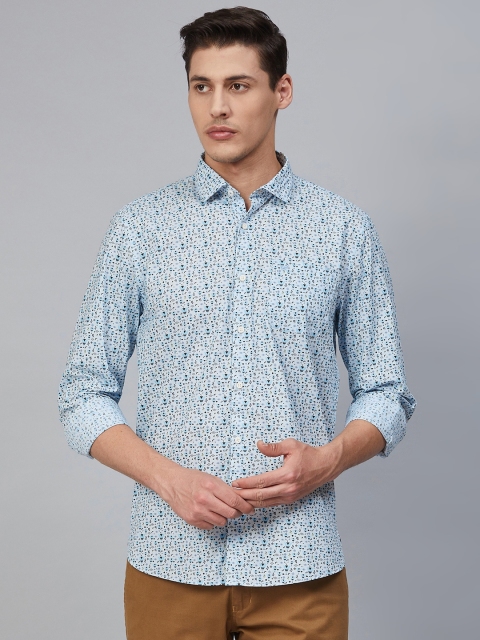 

Blackberrys Men Blue & Black Slim Fit Tribal Print Casual Shirt