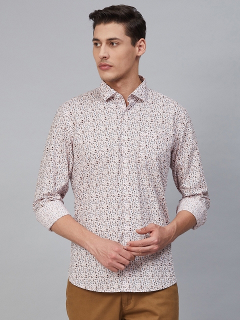 

Blackberrys Men Pink & Black Slim Fit Tribal Print Casual Shirt
