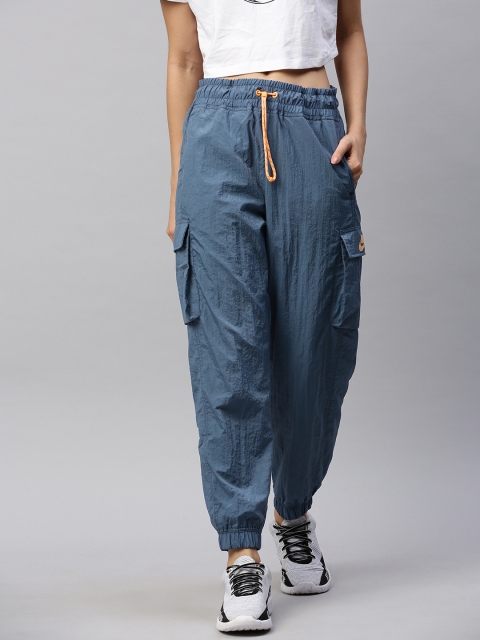 

Nike Women Blue Solid AS W NSW Icon Clash Woven Joggers
