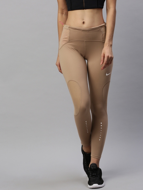

Nike Speed Icon Clash Women's Brown Solid NK ICNCLSH SPEED TGHT Dri-Fit Running Tights