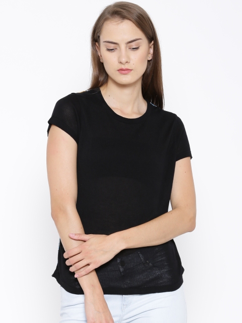 

United Colors of Benetton Black Printed Back Top