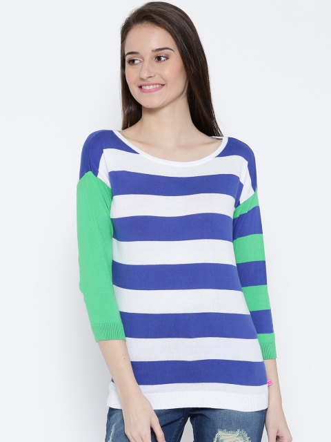 

United Colors of Benetton Blue Striped Top