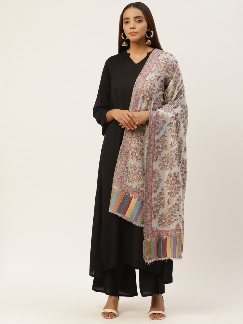 

Anekaant Women Multicoloured Ethnic Motifs Woven Design Woolen Stole, Multi