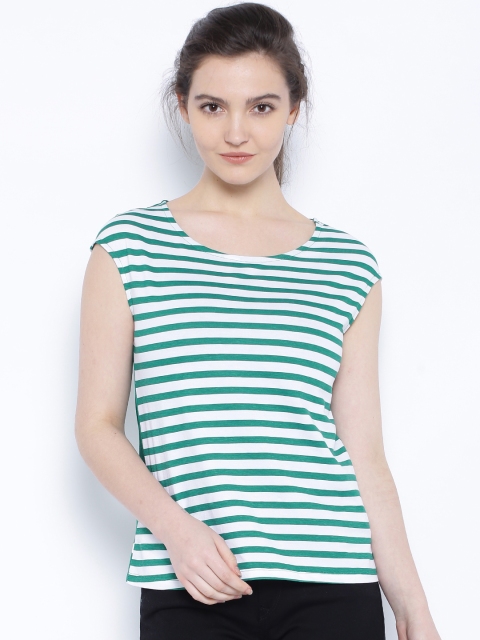

United Colors of Benetton White Striped Top