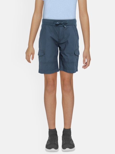 

Pepe Jeans Boys Blue Solid Regular Fit Cargo Shorts