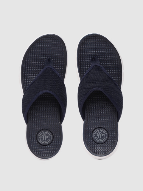 

Roadster Men Navy Blue Self Design Thong Flip-Flops