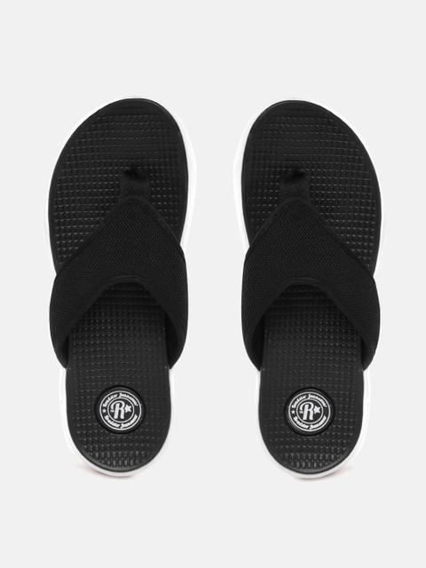 

Roadster Men Black Woven Design Thong Flip-Flops