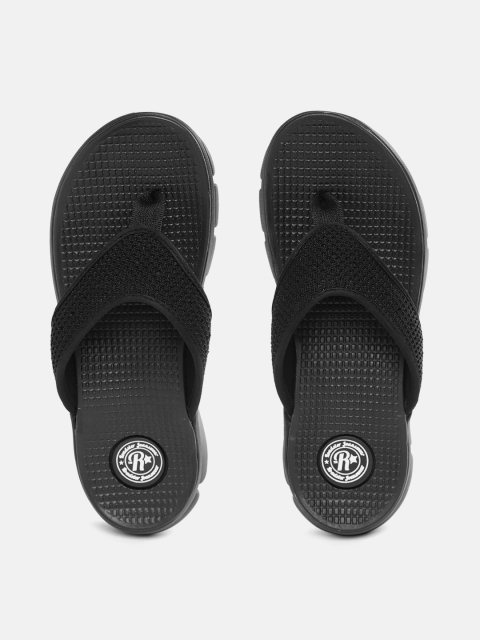 

Roadster Men Black Woven Design Thong Flip-Flops