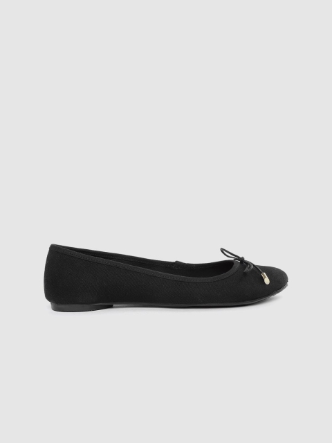

Roadster Women Black Solid PRO-TECHT Canvas Ballerinas