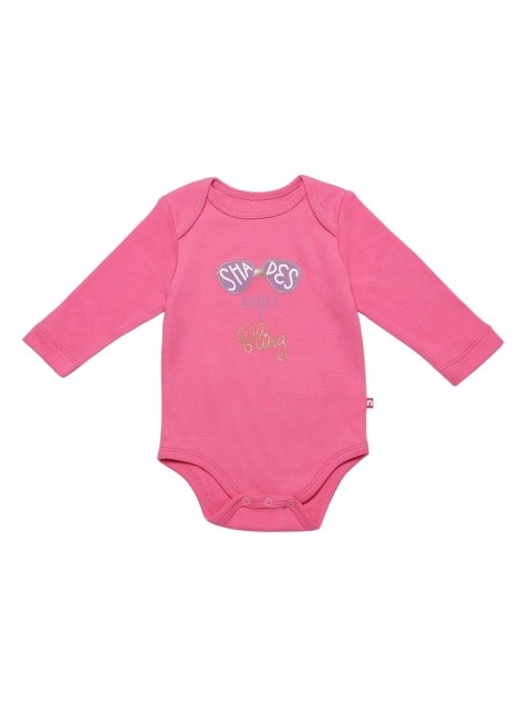 

Nino Bambino Infant Girls Pink & Purple Slogan Printed Organic Cotton Sustainable Bodysuit