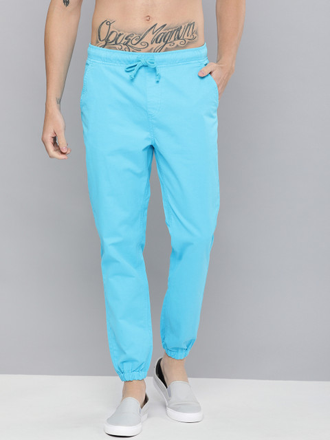 

HERE&NOW Men Blue Regular Fit Solid Chinos