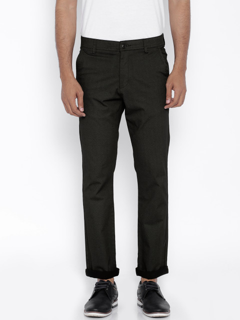 

Highlander Dark Brown Slim Fit Casual Trousers