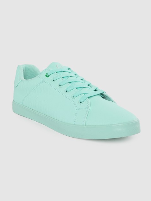

United Colors of Benetton Men Sea Green Textured Sneakers