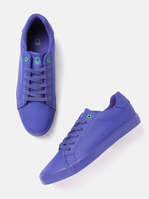 

United Colors of Benetton Men Blue Perforated Sneakers