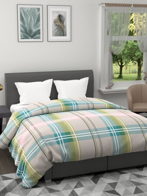 

BIANCA Multicoloured Checked AC Room 120 GSM Double Bed Comforter, Multi