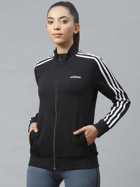 

ADIDAS Women Black Solid Essentials 3-Stripes Track Jacket