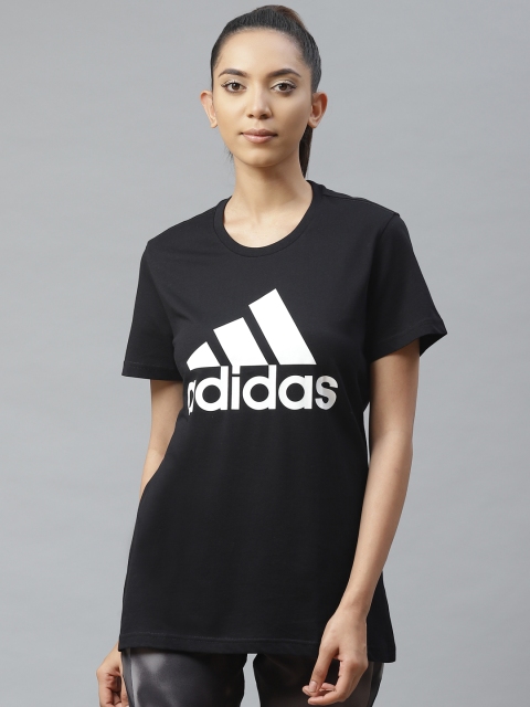 

ADIDAS Women Black & White Printed Must Haves Badge Of Sport T-shirt