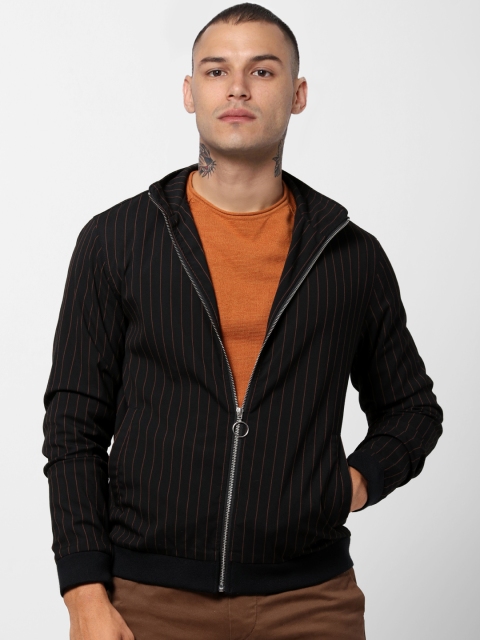 

Jack & Jones Men Black Solid Bomber Jacket