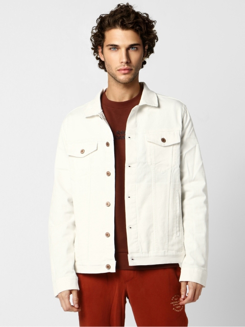 

Jack & Jones Men White Solid Open Front Jacket