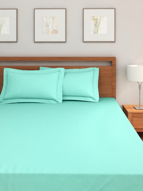 

Portico New York Green Cotton Double Bedsheet with 2 Pillow Covers