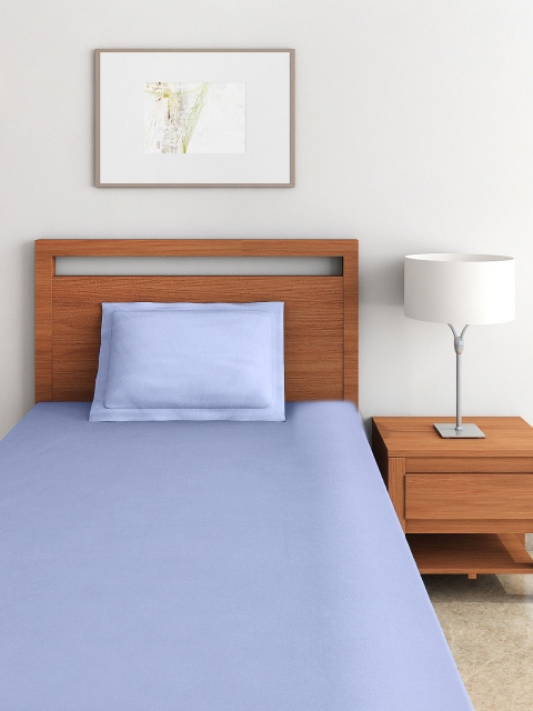 

Portico New York Blue Cotton Single Bedsheet with 1 Pillow Cover