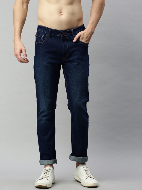 

HERE&NOW Men Blue Slim Fit Mid-Rise Clean Look Stretchable Jeans