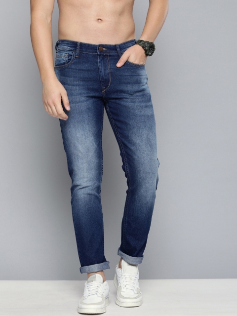 

HERE&NOW Men Blue Slim Fit Mid-Rise Clean Look Stretchable Jeans