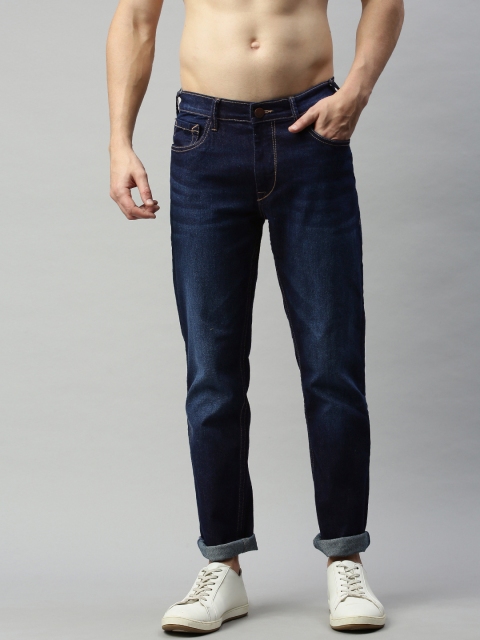 

HERE&NOW Men Blue Slim Fit Mid-Rise Clean Look Stretchable Jeans