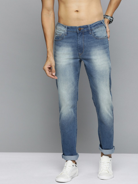 

HERE&NOW Men Blue Slim Fit Mid-Rise Clean Look Stretchable Jeans