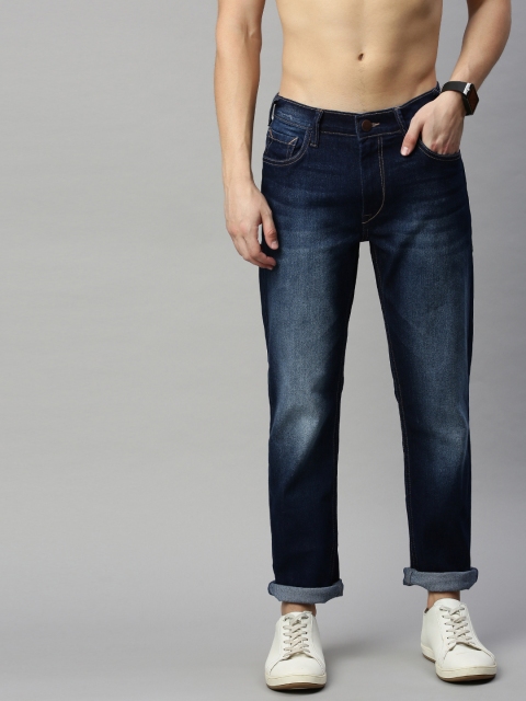 

HERE&NOW Men Navy Blue Skinny Fit Mid-Rise Clean Look Stretchable Jeans