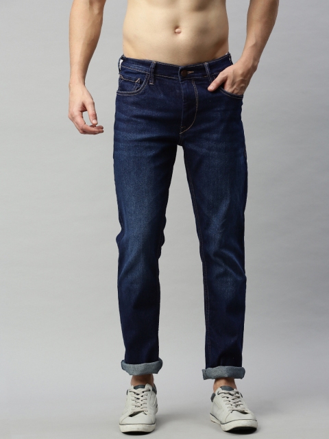 

HERE&NOW Men Blue Slim Fit Mid-Rise Clean Look Stretchable Jeans