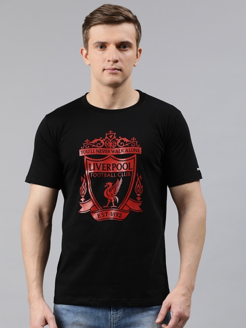 

BRATMA Men Black Printed Round Neck T-shirt