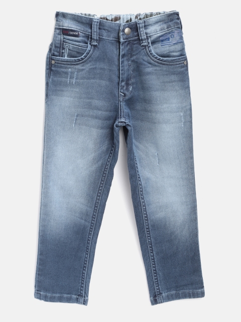 

RUFF Boys Blue Slim Fit Mid-Rise Clean Look Stretchable Jeans