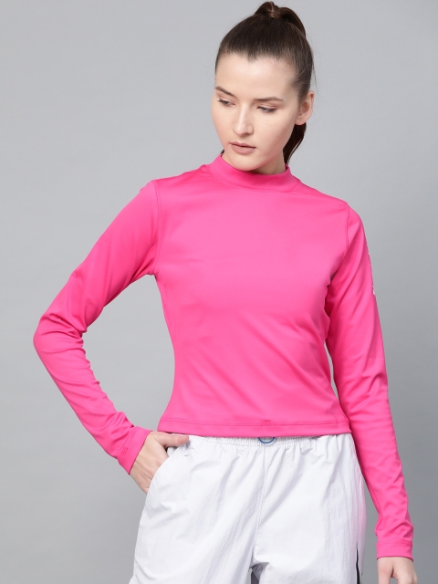 

Women Reebok Pink Solid Training Myt T-Shirt