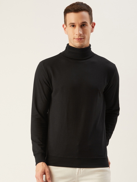 

Rodzen Men Black Solid Sweatshirt
