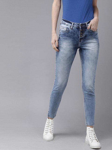 

Roadster Women Blue Skinny Fit Mid-Rise Clean Look Stretchable Jeans