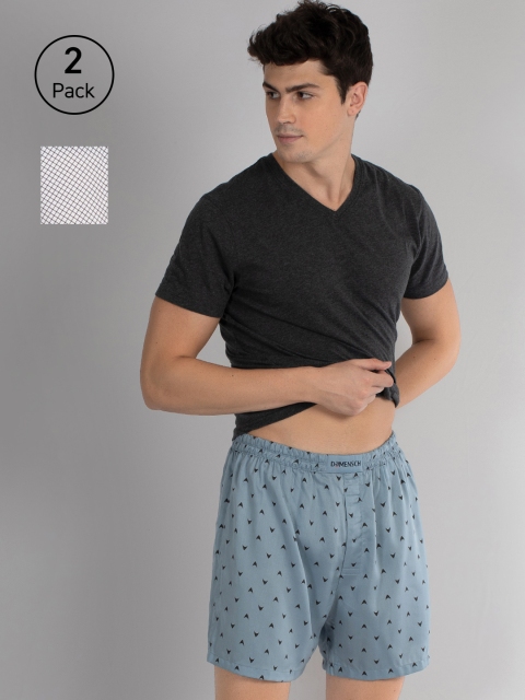 

DAMENSCH Men Pack Of 2 Woven Boxers, White