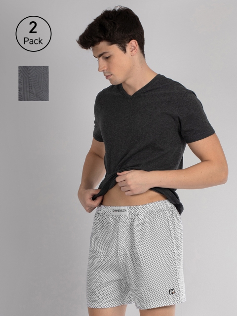 

DAMENSCH Men Pack Of 2 Tencel Woven Boxers, Black