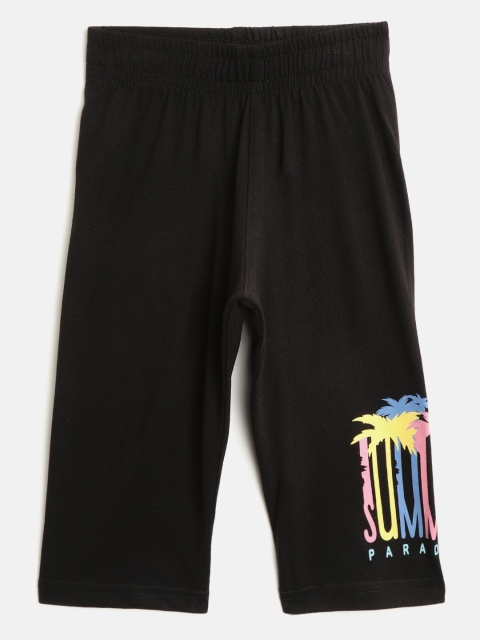 

Sweet Dreams Girls Black Printed Detail Lounge Capris