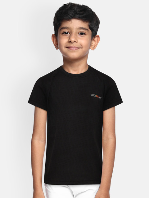 

Sweet Dreams Boys Black Self Design Round Neck Workout T-shirt