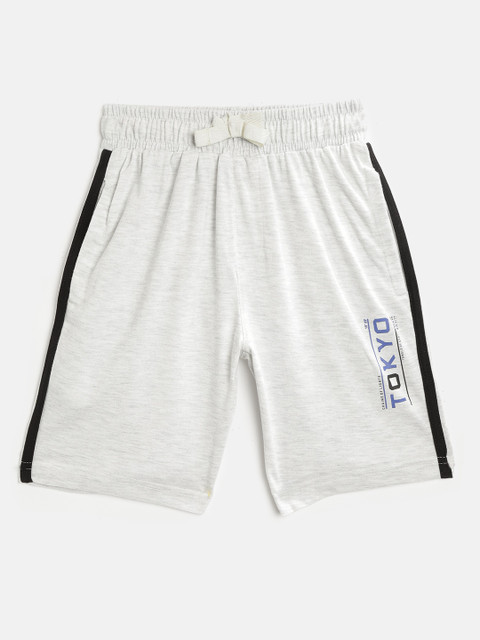 

Sweet Dreams Boys Grey Melange Solid Lounge Shorts