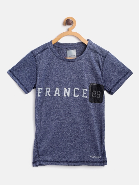 

Sweet Dreams Boys Navy Typography Print Round Neck Workout T-shirt, Navy blue