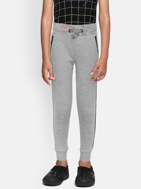 

Sweet Dreams Boys Grey Melange Solid Lounge Joggers with Side Taping Detail