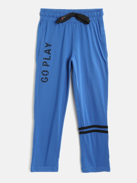 

Sweet Dreams Boys Blue Solid Lounge Pants with Printed Detail