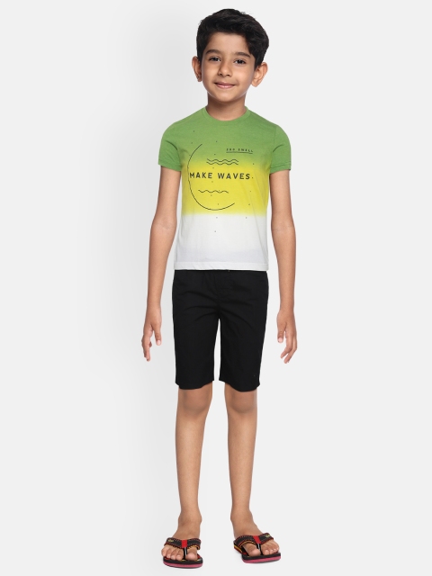 

Sweet Dreams Boys Green & Black Printed Night suit