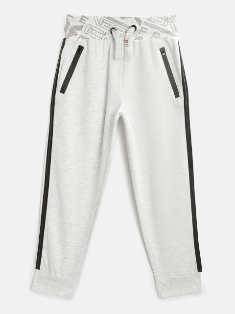 

Sweet Dreams Boys Grey Melange Solid Lounge Joggers with Side Taping Detail