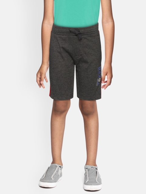 

Sweet Dreams Boys Charcoal Grey Solid Lounge Shorts with Side Striped Detail