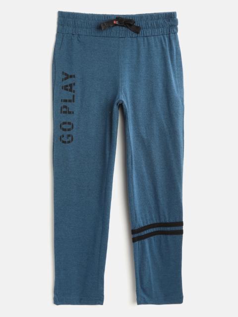 

Sweet Dreams Boys Teal Blue Solid Lounge Pants with Printed Detail