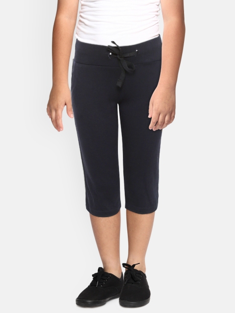

Sweet Dreams Girls Navy Blue Solid Regular Fit Capris