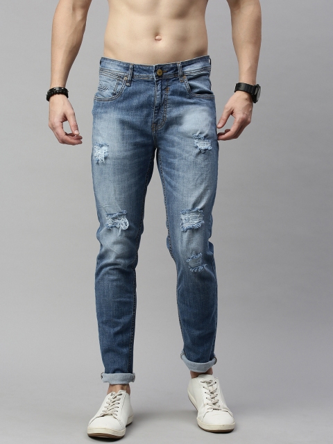 

Roadster Men Blue Regular Fit Mid-Rise Mildly Distressed Stretchable Jeans